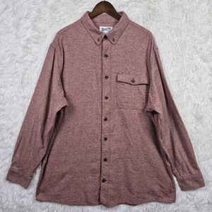 Duluth Trading Free Swingin Shirt Mens XLT Twist Cotton Relaxed Fit Red White